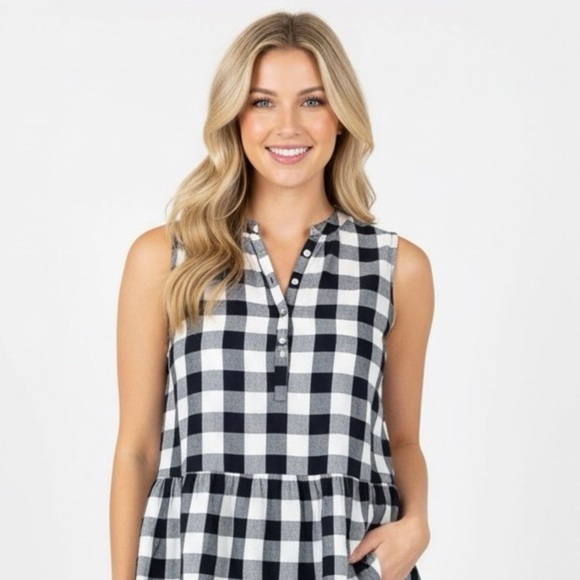 Ann Taylor LOFT checkered top size small - Picture 1 of 7